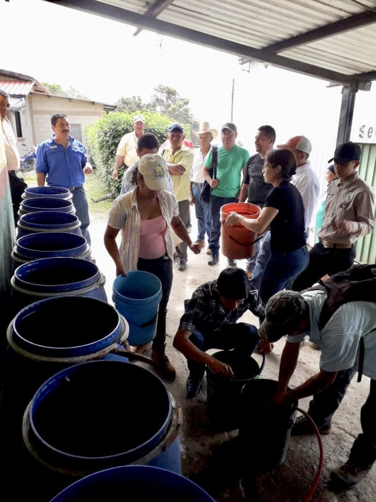 Capacitación para la producción de bioles en Honduras