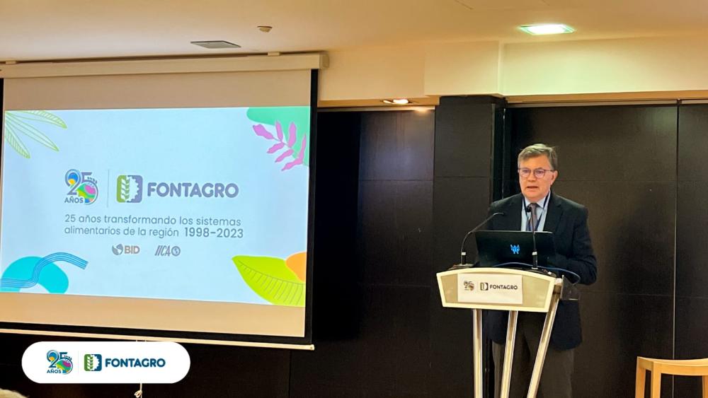 En la celebración de FONTAGRO, el Director General del IICA, Manuel Otero, resaltó que este mecanismo de cooperación da señales claras de cuáles son las prioridades en materia de ciencia, tecnología e innovación, para el desarrollo del sector agropecuario.