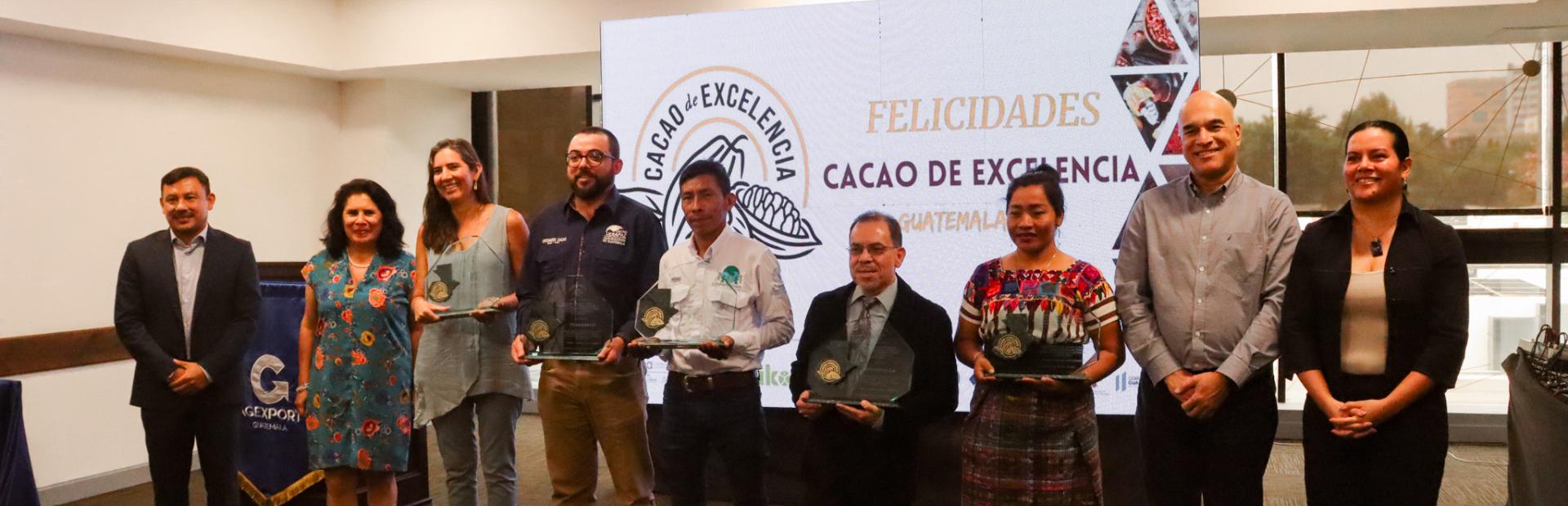Premiación a los cinco mejores cacaos finos.